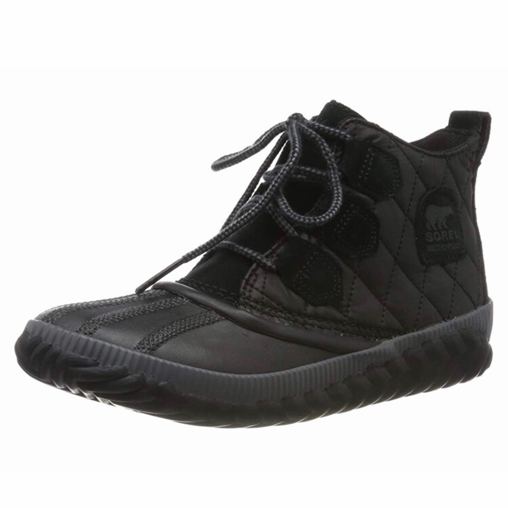 Sorel Out N About Matte Black Waterproof Booties